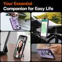 2024 New Upgrade 360 Spin Titanium Magnetic Stand for iPhone 13 Case [16FT Military Grade Shockproof] [Fit for MagSafe] Matte Translucent Slim Kickstand iPhone 13 Phone Cover 6.1'', Purple