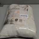 MYSKY HOME Linen Curtains for Sliding Door, Farmhouse Semi Sheer Ceiling Curtains Living Room Light Filtering Back Tab Elegant Style Soft Fabric, 50" x 95", Linen, 2 Panels