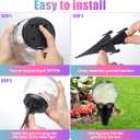 Glooglitter 6 Pcs Extra Large Solar Globes Lights Outdoor Cracked Glass Ball Solar Light Multi Color Pre Lit Crystal Waterproof Lawn Globes for Yard Landscape Garden Decor (4.72")