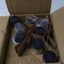 4 oz Glass Jars with Lids, Hoa Kinh 40 Pack Clear Small Glass Jars with Black Lids Empty Cosmetic Containers Airtight Round Glass Jar for Lotions, Powders and Ointments