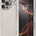 Diverbox for iPhone 16 Pro Max Case [Shockproof] [Dropproof] [Tempered Glass Screen Protector + Camera Protectors] Heavy Duty Protection Phone Case Cover for Apple iPhone 16 Pro Max (Matte Clear)