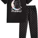 MyFav Children Girl Pajamas Set Soft Comfy Sleepwear Pajamas Size 12Y