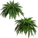 Nearly Natural 48 in Artificial Boston Fern Hanging Plant (Set of 2)