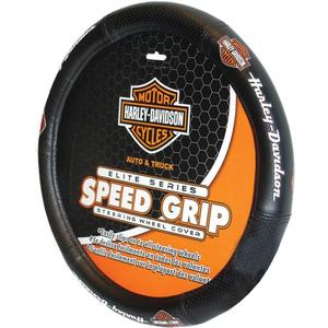 Plasticolor 006733R01 Harley-Davidson Elite Bar & Shield Speed Grip Car Truck SUV Steering Wheel Cover,Black