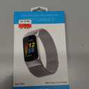 Vanjua Metal Band for Fitbit Charge 6 Bands Women Men, Stainless Steel Metal Mesh Loop Replacement Bracelet Strap for Fitbit Charge 6 / Charge 5 Fitness Tracker