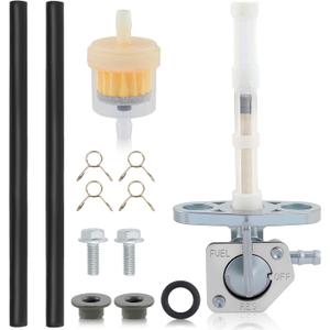 16950-GCF-671 Fuel Petcock Valve Compatible with HONDA XR50R XR70R XR80R XR100R CRF50F CRF70F CRF80F CRF100F CRF150F CRF230F 16950-GEL-701 Petcock with Gas Oil Fuel Filter Tubing Fixed spring