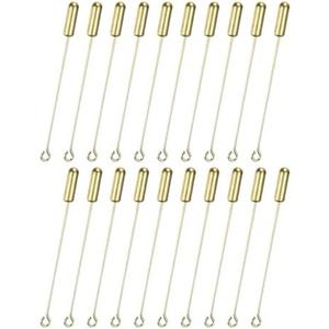 M METERXITY 20-Pack Brooch Stick Pins, 2 Inch Copper Long Needle Eye Pin with Stopper Ends for DIY Clothing/Accessories/Suit Tie/hat/Scarf/Jewelry, Straight Flat Head Pins [Raw Brass]