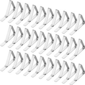 30 Packs Tablecloth Clips Table Cloth Holder Clips,Stainless Steel Outdoor Table Cloths Clip for Picnic Tables,Folding Tables,Clamps for Outdoor Tablecloths,Picnic Tablecover Clip for Party Wedding