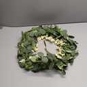 Pinkpum 20'' Eucalyptus Wreath for Front Door, Porch, Window - Green Decor for Home, Farmhouse - Spring, Summer, Fall, All Seasons