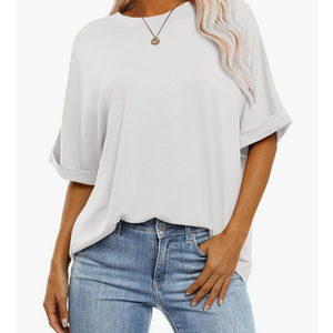ANRABESS Womens Tops Oversized T Shirts Short Sleeve Crewneck Summer Casual Loose Basic Tee Shirt 2025 Trendy Fashion Clothes XL