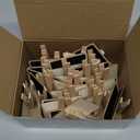 30 Pcs Wood Mini Chalkboard Clips Message Chalk Board Signs Label Board Clip Chalkboard Signs for Note Taking Wedding Party Buffet Food Name Tags 2 x 2.8 Inch(Rectangular)