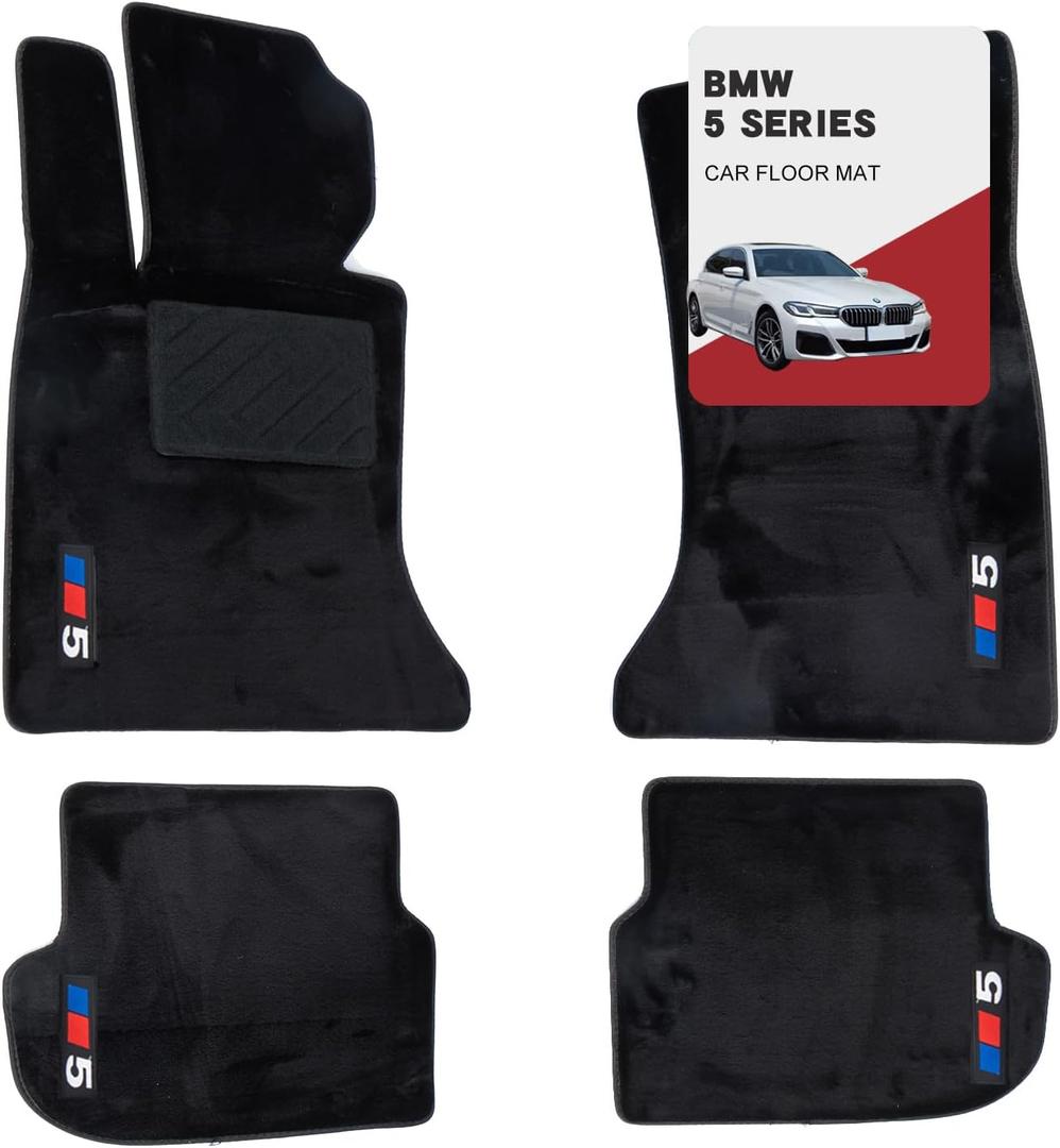 Custom 3D Car mats for BMW 5 Series 2011-2013 (528i, 535i, 550i, M5) Wool Carpet Car Mats - Luminous, Anti-Slip, All-Weather Full Coverage with Custom Logo Custom 3D Car mats for BMW 5 Series 2011-2013 (528i, 535i, 550i, M5) Wool Carpet Car Mats - Luminous, Anti-Slip, All-Weather Full Coverage with Custom Logo