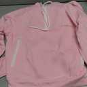 ZAFUL Womens Hoodies Half Zip Up 2025 Fall Fashion Hooded Sweatshirts with Zipper Pockets Contrast Pullover Workout Clothes (Pink, M)