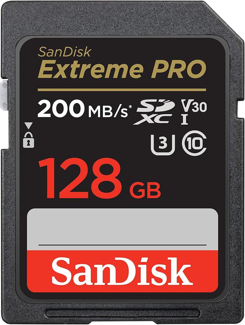 SANDISK 128GB Extreme PRO SDXC UHSI Memory Card C10, U3, V30, 4K UHD, SD Card SDSDXXD128G-GN4IN