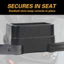 Big Plastic Console for Cars, Trucks, Minivans, SUVs with 2 Adjustable Drink Cup Holders Phone Book Holder, Back Bench and Front Seat or Floor Middle Console Universal Vehicle Organizer Black