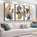Large Painting Wall Art, Brown Black Graffiti Canvas Prints, 16"X24"X3