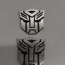 2 PCS in Set Transformers Emblem - 3" Tall for Car Autobot Sticker Pair Chrome Finish PVC Auto Emblems Transformers Autobot Car Accessories