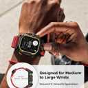 AmBand Rugged Case with Band for Apple Watch Ultra 3/2/1 49mm, M3 Military Grade Shockproof Cover, Includes Screen Protector Kit, Tactical Band for Men - Compatible with iWatch Ultra, Red