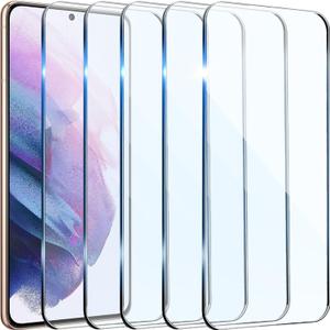 2 x 5+1 Pack Designed for Samsung Galaxy S21 Screen Protector9H Tempered Glass Full Coverage Film Compatible for Samsung S21 HD