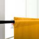 KOUFALL Mustard Yellow Curtains for Kitchen,Blackout Small Window Curtains for Bathroom,36 Inch Long