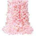 AWARDSEN 23.6FT Pink Cherry Blossom Garland 4pcs Pink Flowers Garland Silk Cherry Blossom Vines Hanging for Wedding Party Sakura Cute Spring Decor