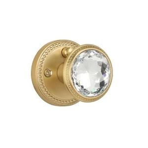 1 Pack Gold Door Knobs Crystal Door Knob Passage Door Knob for Hall and Closet Glass Matte Black Zinc Alloy