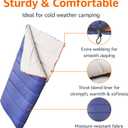 Amazon Basics 30F Cool Weather Sleeping Bag for Adults, Warm and Comfortable, Compact Lightweight, 75" x 33", Blue