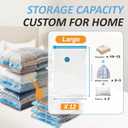 Cozy Essential Vacuum Storage Bags, 80% Compression Vacuum Seal Space Saver Plastic Packaging Bags for Clothes, Blankets, Pillow, Bedding, Comforters, Sealer Clothing Storage,12 Large