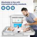 Baby Changing Station Commercial,Wall Mounted Baby Changing Station with Safety Strap,Wall Mounted Changing Table for Commercial Bathroom, Baby Changing Station that Makes Every Mother Happy
