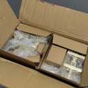 Goldenwarm Gold Door Handles Interior, Zinc Alloy Heavy Duty Brushed Gold Interior Door Handles for Bedroom Bathroom, Modern Square Privacy Door Levers (6 Pack)