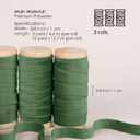 3 x Vitalizart Green Velvet Ribbon Set 3/8" x 15 Yd Wooden Spool Fabric Trim 3 Rolls * 5 Yd for Christmas Wreath Decoration Handmade Craft Ornaments Gift Wrapping & Bow Making