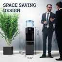 Igloo Top Loading Water Cooler Hot & Cold Dispenser Sleek Black, Holds 3 & 5 Gallon Jugs, Child Safety Lock for Homes, Kitchens, Offices, Dorms