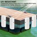 Boat Dock Bumpers Fenders,Boat Dock Bumpers Marine-Grade Straight Edge & Side Dock Fender Guards, Inflatable Vertical Protection, UV-Resistant, Includes Mounting Hardware