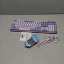 Gaming Keyboard and Mouse Combo, K1 RGB LED Backlit Wired Keyboard with 104 Key Computer PC Gaming Keyboard for PC/Laptop (Purple)