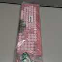 Wireless Keyboard and Mouse Combo, Retro Round Keycap Typewriter Keyboard with Phone/Tablet Holder, Cute Colorful Keyboard for Windows/Computer/Laptop by SABLUTE (Pink)