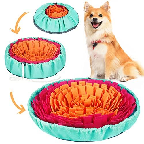 Vivifying Snuffle Mat for Dogs, Interactive Sniff Mat for Slow Eating and Keep Busy, Adjustable Dog Digging Toys Encourages Natural Foraging Skills and Mental Stimulation