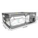 Baby Playpen with Mat 50"*50", Extra Large Playpen for Babies and Toddlers with Storage Bag, BPA-Free, Non-Toxic, Safe No Gaps Playards for Babies, Sturdy Safety Play Yard for Indoor Outdoor Fun, Grey
