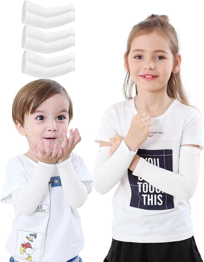 Arm Sleeves for Kids Child Toddlers, Age 1-7, UV Sun Protection | Cooling Sleeves to Cover Arms
