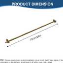 HIYOUGO 28" Stair Rods, Oval Finial Runner Rods for Fixed Stair Carpet