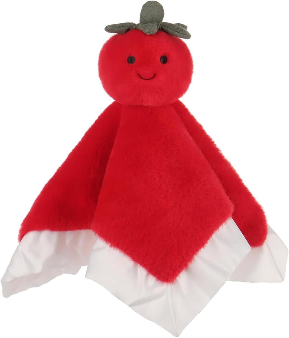 Apricot Lamb Fresh Tomato Soft Loveys for Babies, Security Blanket for Baby Boy and Girl, for Infant and Toddlers