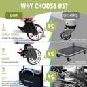 Foldable Utility Cart Portable Rolling Crate Handcart Shopping Trolley Collapsible Rolling Crate cart Tool Box, with Lid, Pull carts on Wheels, for Grocery, Shopping, Office, Teacher