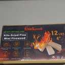 Mini Firewood Fire Stick with Fire Starters&Gloves 4" Kiln-Dried Pine Firewood Small Barkless Kindling Logs for Long-Lasting Tabletop Fire Pit Solo Stove Pizza Oven BBQ Grill 12 lb Box