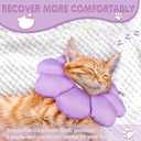 ANWA Cat Cone Collar Soft, Waterproof Cat Recovery Collar, Adjustable Soft Cone for Cats After Surgery (Purple, M)