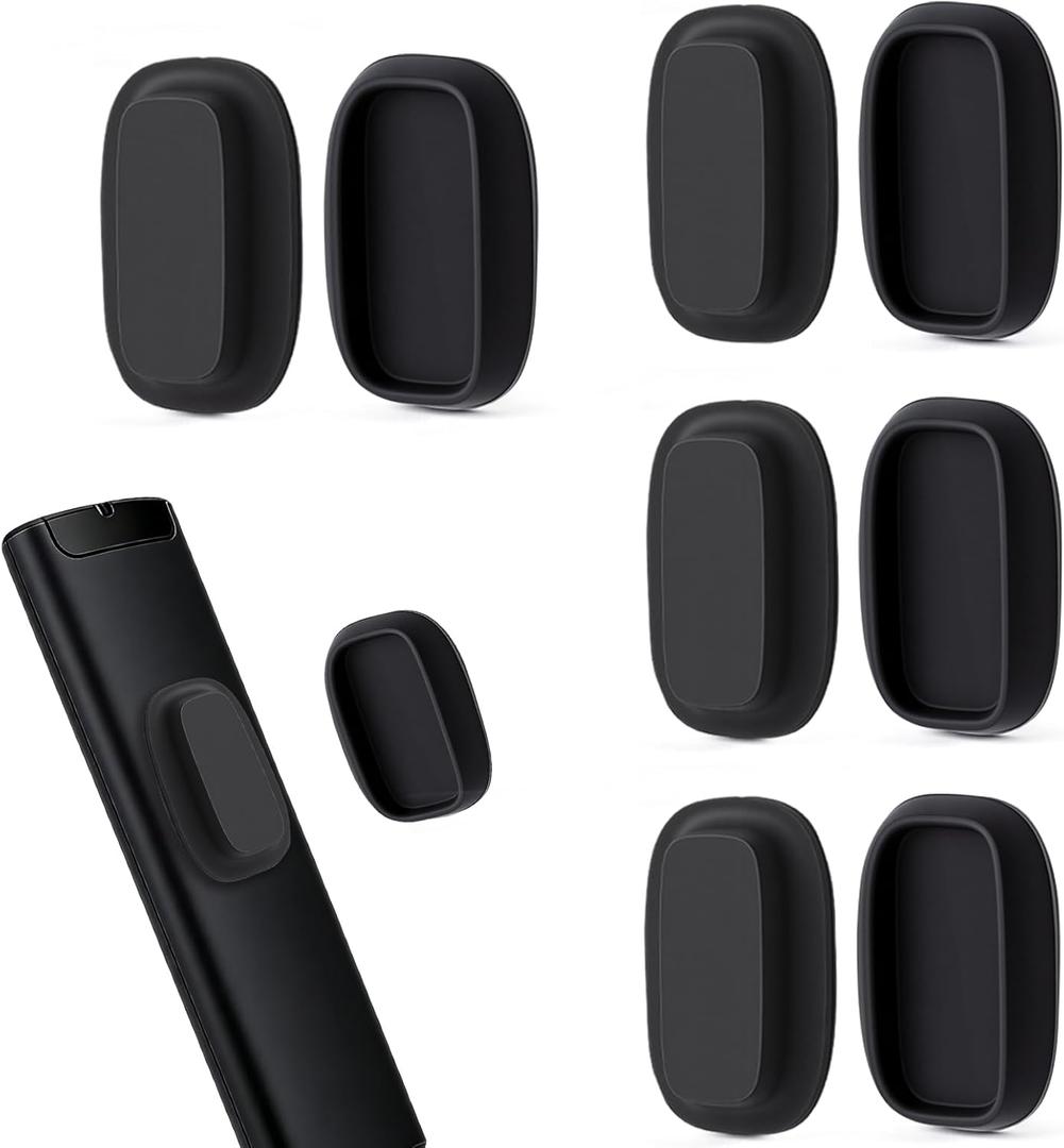 Ninsula 4 Pack Magnetic Remote Control Holder Wall Mount, No Drill Self-Adhesive Organizer TV Remote Holder, Black Organizer Storage Wall Holder for Tv, Fan, Air Conditioner, Bed