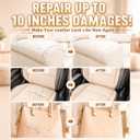 Vigorder Cream Leather Repair Kit for Furniture, Vinyl Repair Kit for Car Interior, Sofa, Jacket, Purse – Super Easy Instructions to Fix Scratches, Tears, Holes, and Peeling