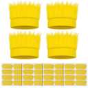 JATEBI 4 Pack Hairy Headband Crazy Hair Wigs with Stickers,Troll Hair Costume Accessories for Adults and Teens, Party Supplies Yellow