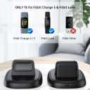 LVFAN for Fitbit Charge 6/Charge 5/Luxe Charger, Charging Cable Replacement Accessories with Reset Button, Smart Watch Fast Charging Station, Magnetic Charger Stand Dock for Fitbit Charge 6/5&Luxe