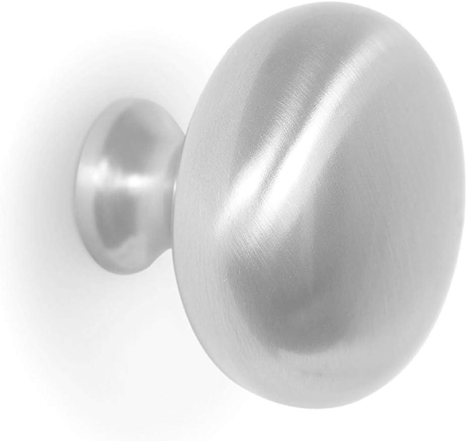 BIRDROCK HOME Simple Modern Cabinet Knobs - Brushed Nickel - 10 Pack - Kitchen Cupboard Furniture Cabinet Hardware Drawer Dresser Pull - 1.5 Inch Diameter