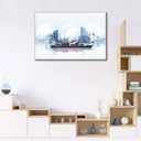 TUMOVO 1Pcs Shipping Container Wall Art for Office Modern Abstract Decor Canvas Pictures Global Transport Framed Poster Prints for Home Office Bedroom Living Room Wall Decor 36x24in