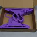 Soulchen 50 Pcs Doll Clothes Hangers for 18 Inch Dolls, Purple Plastic Clothes Hangers with Non-Slip Clips, Space-Saving Wardrobe Accessories for Gown Dress Outfit